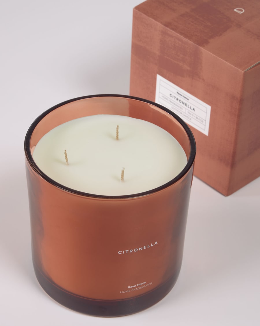 Citronella scented candle in orange 750 g