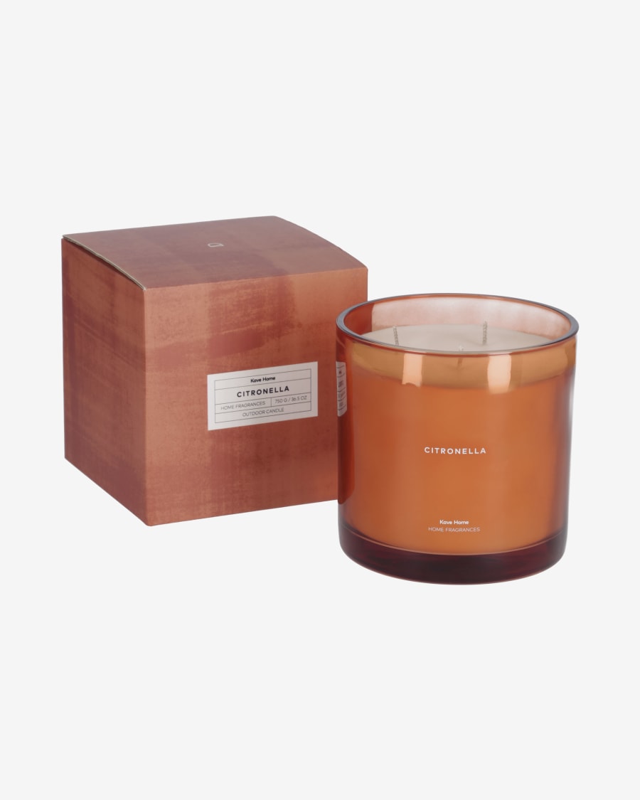 Citronella scented candle in orange 750 g