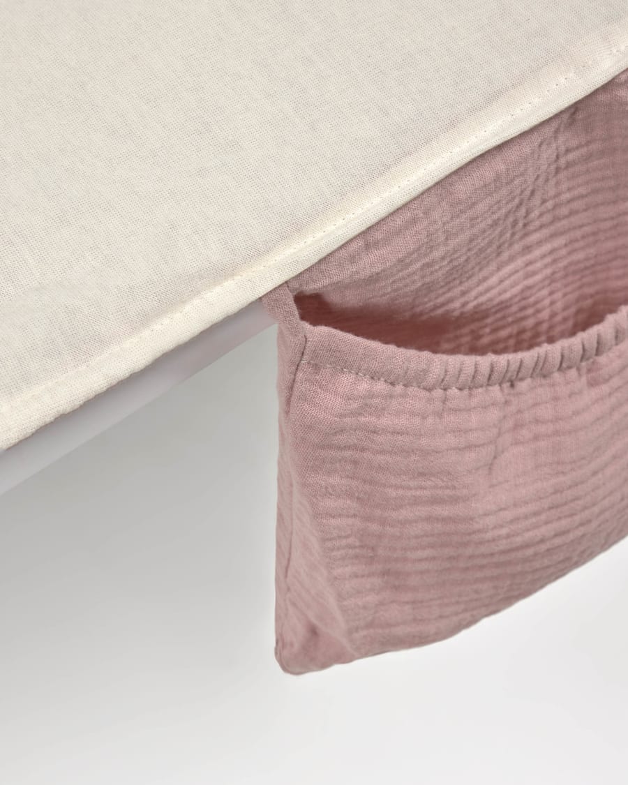 Αλλαξιέρα ταξιδιού Jeila, 100% οργανικό βαμβάκι (GOTS), ροζ