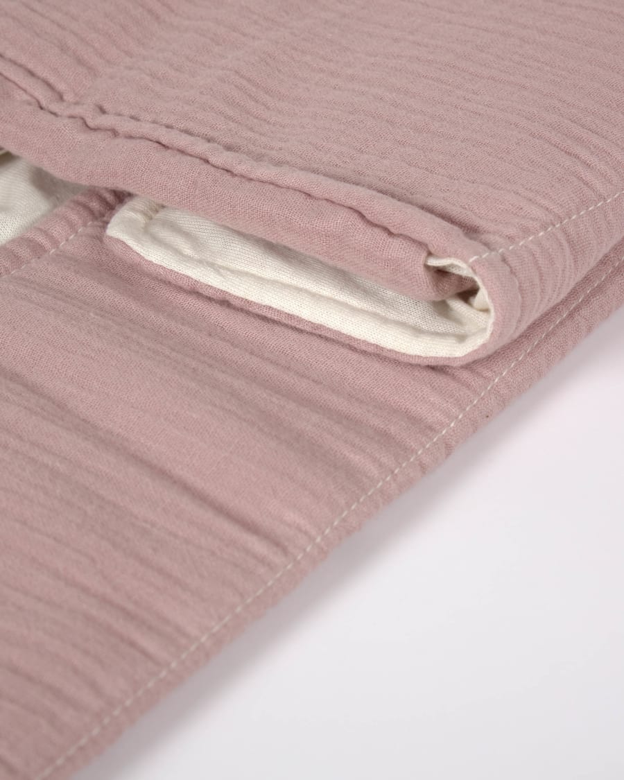 Αλλαξιέρα ταξιδιού Jeila, 100% οργανικό βαμβάκι (GOTS), ροζ