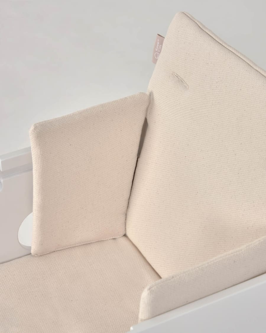 100% organic cotton (GOTS) Nuun highchair cushion with natural finish