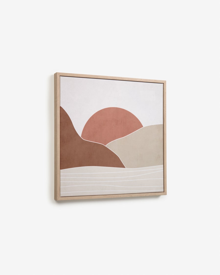 Izem picture with sun and brown mountains 40 x 40 cm