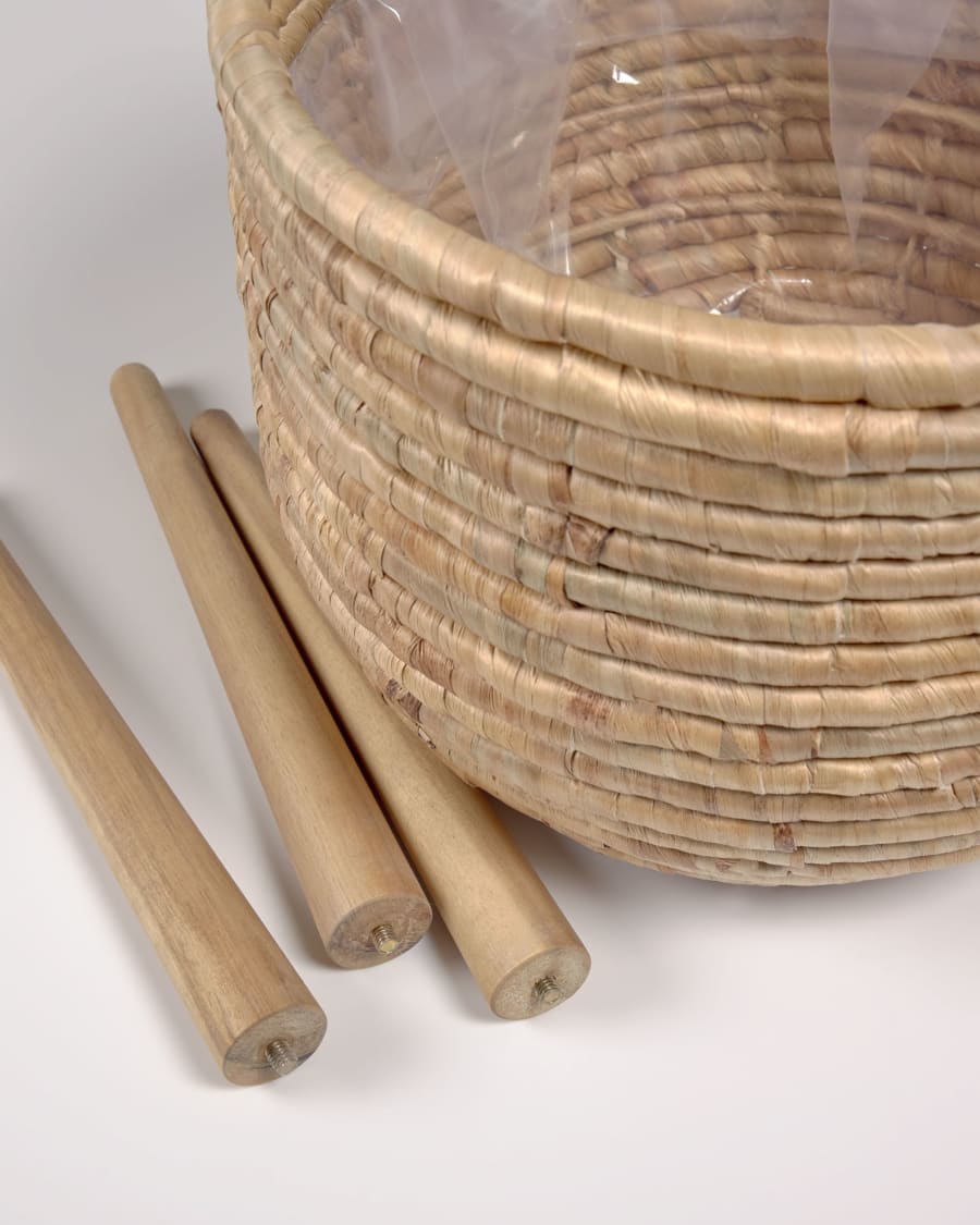 Colomba planter made from natural fibres, 34 cm