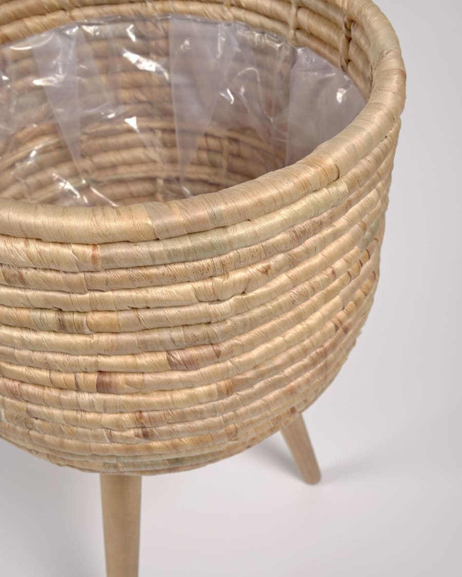 Colomba planter made from natural fibres, 34 cm
