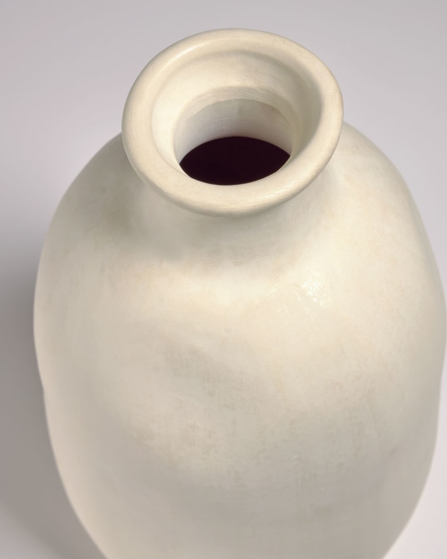Caetana white ceramic vase, 32 cm