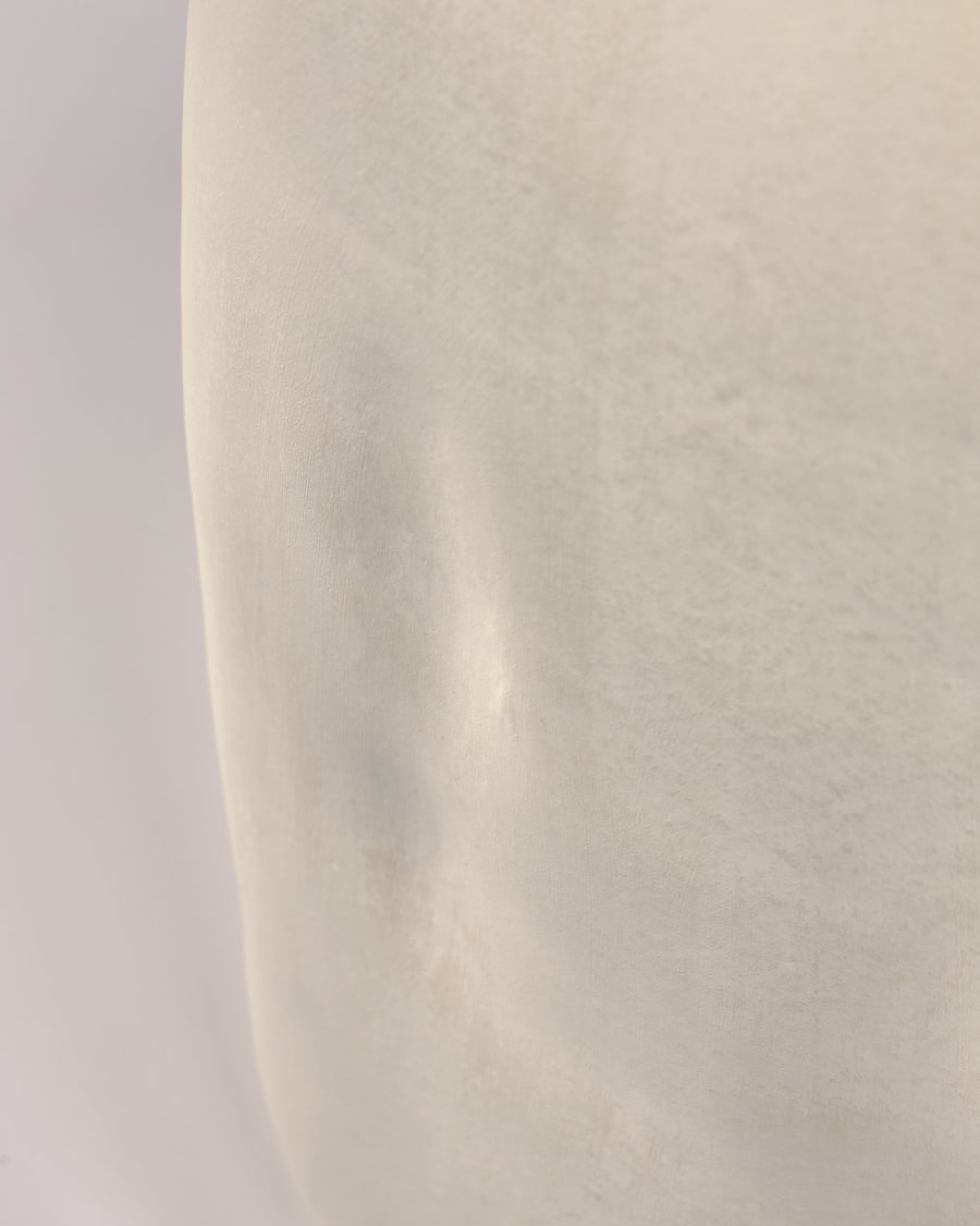 Caetana white ceramic vase, 55 cm