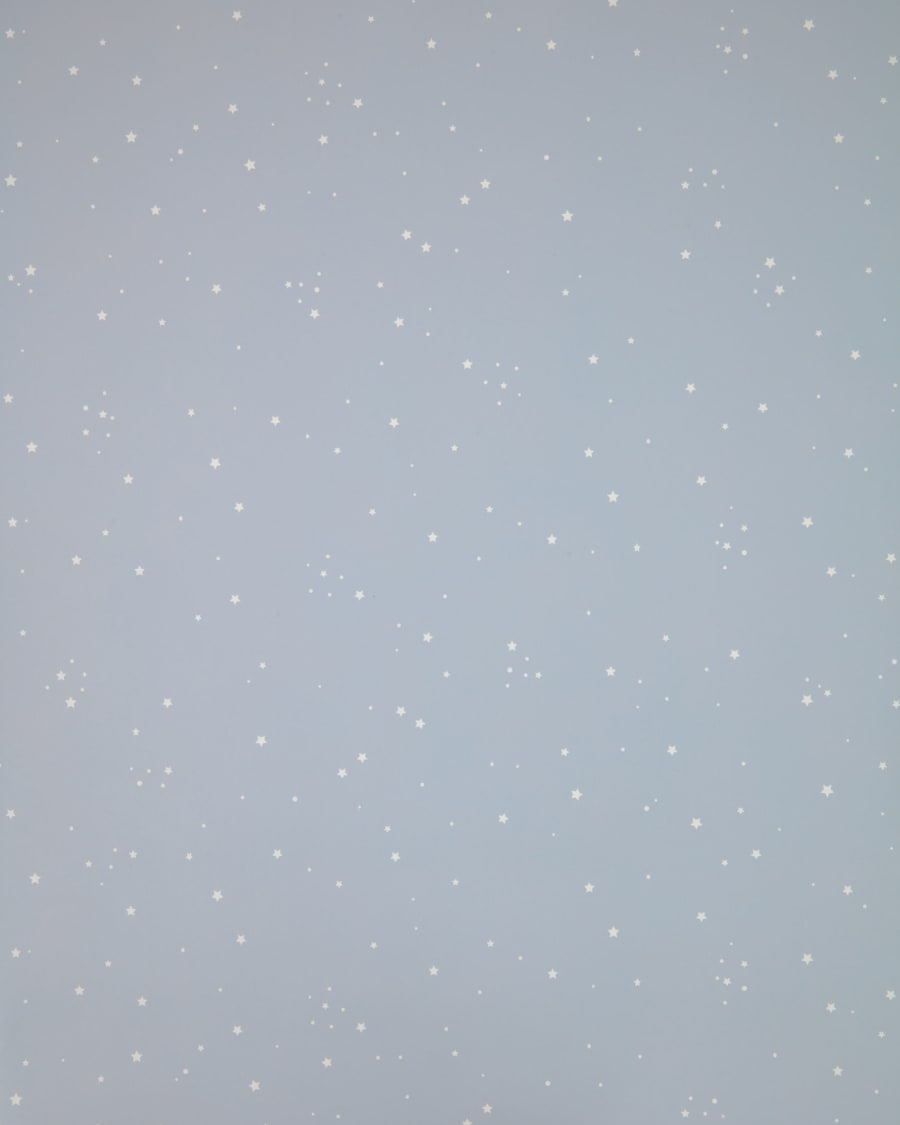 Ludmila wallpaper in grey with white star print, 10 x 0.53 m, FSC MIX Credit