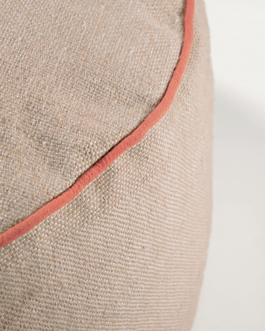 Pouf Dalila in PET beige Ø 60 cm