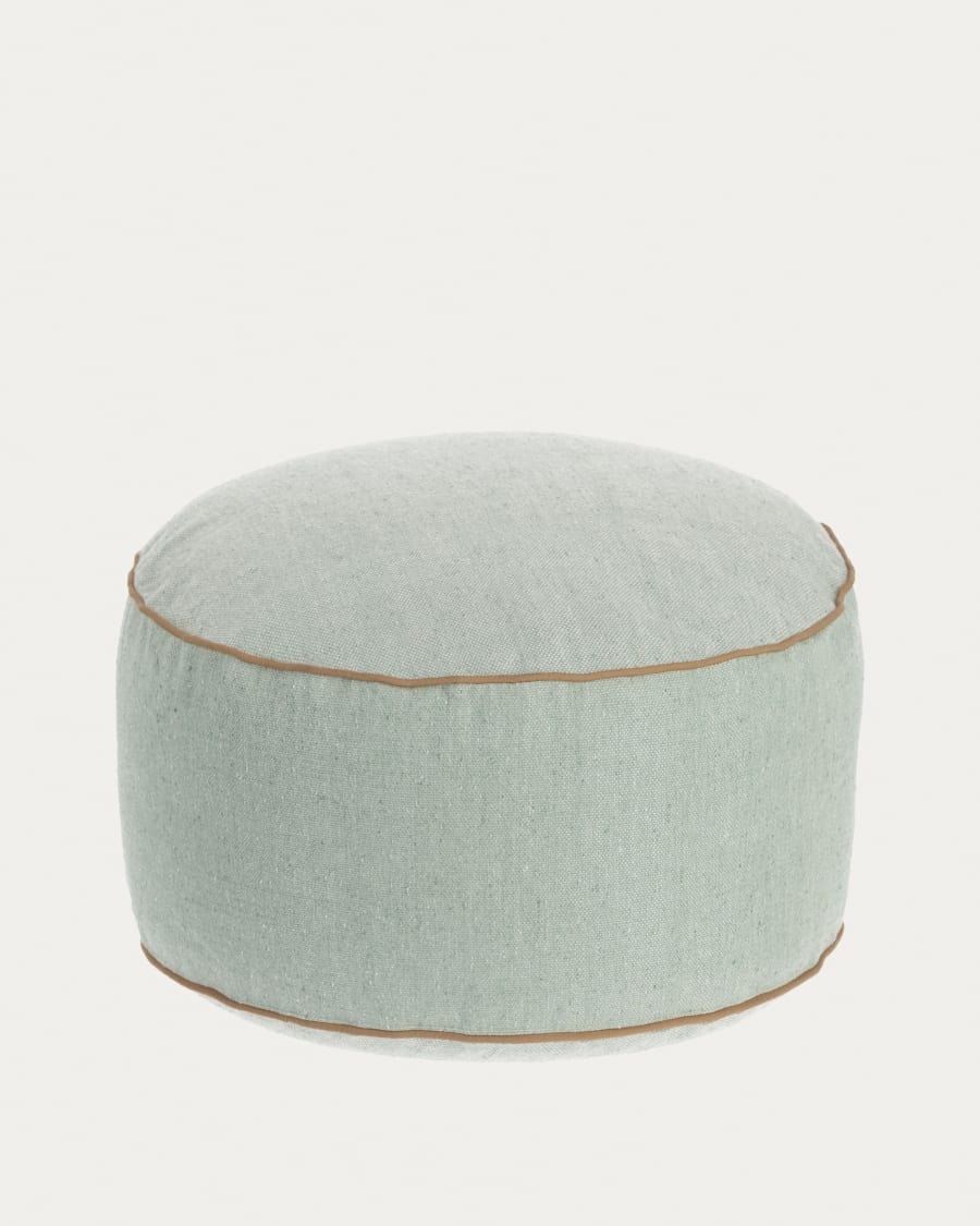 Dalila PET green pouffe Ø 60 cm