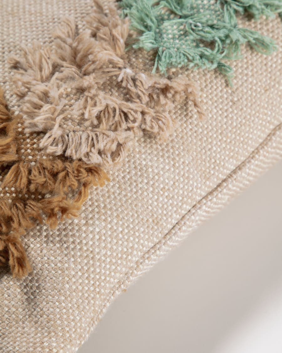 Dalila PET  brown patterned cushion cover 45 x 45 cm