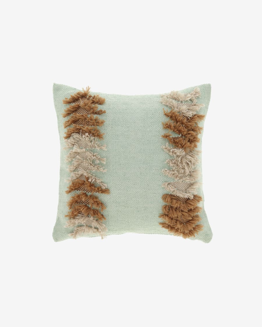 Dalila PET brown and green patterned cushion cover 45 x 45 cm