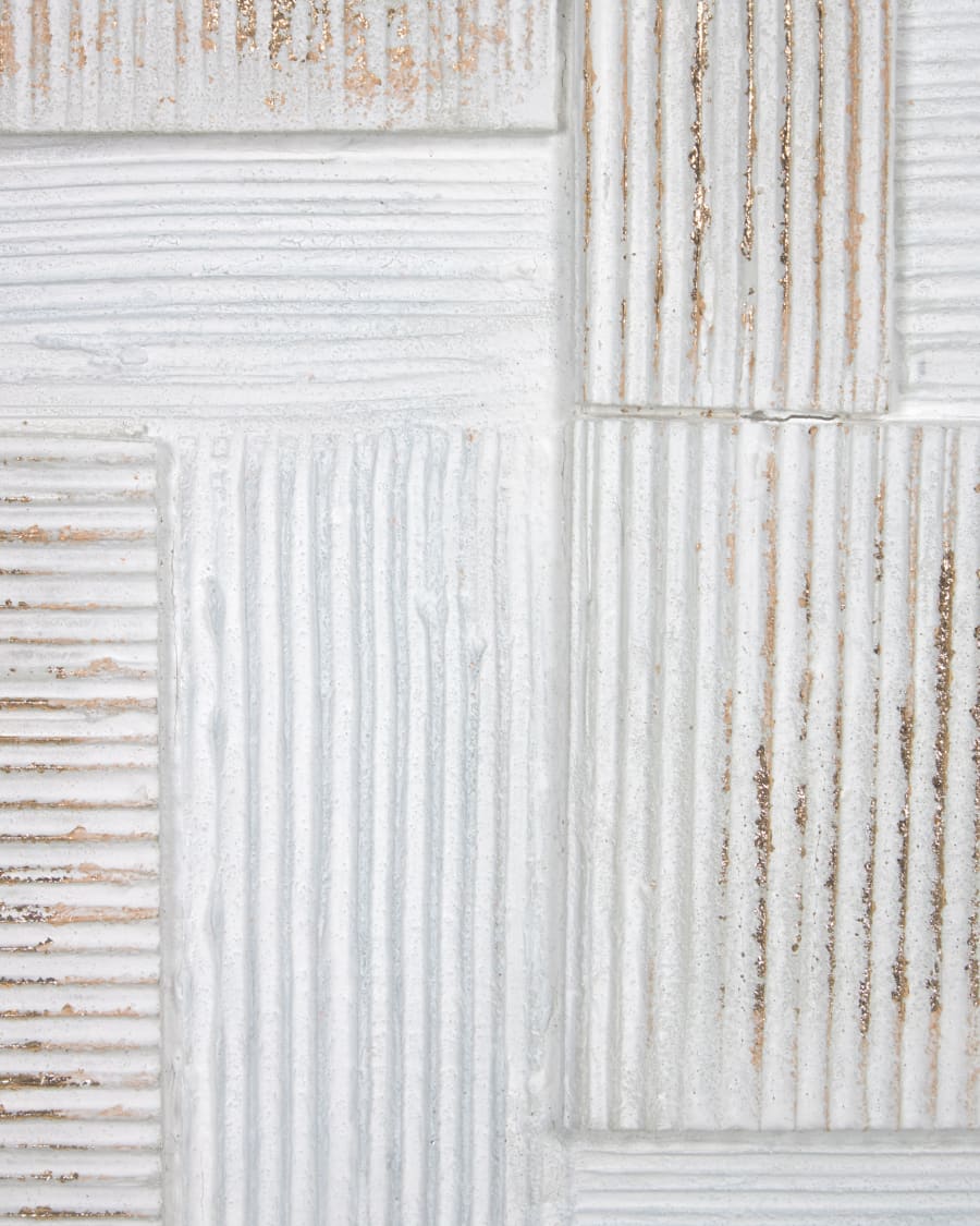 Alvida picture with white and gold rectangles 50 x 50 cm