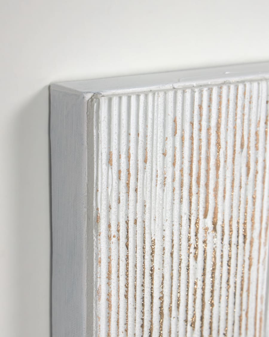 Alvida picture with white and gold rectangles 50 x 50 cm