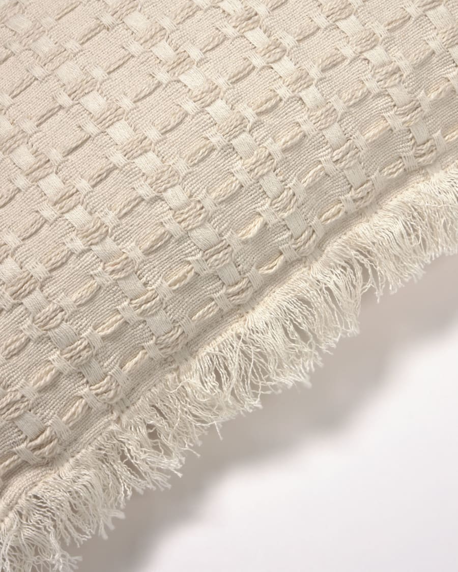 Shallowin 100% cotton cushion cover in white 45 x 45 cm