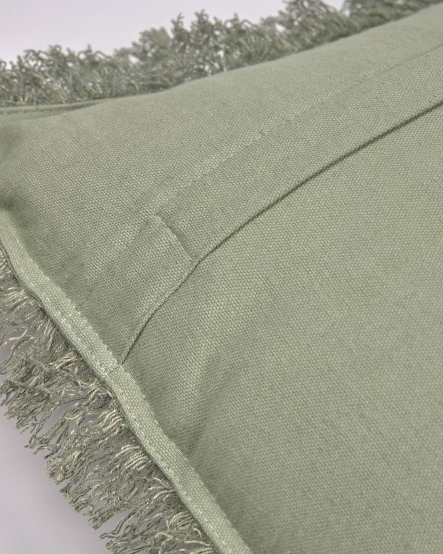 Shallow 100% cotton cushion cover in green 45 x 45 cm
