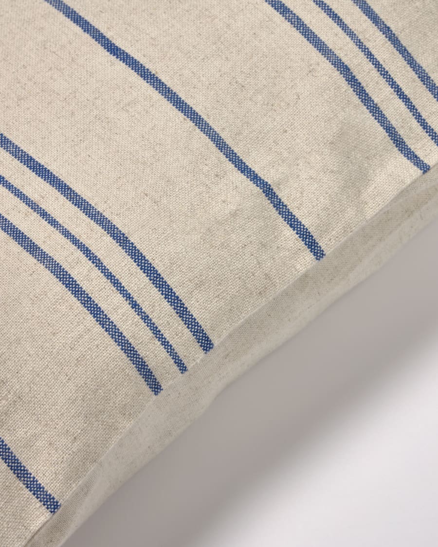 Ziza 100% cotton cushion cover with fine blue and white stripes 45 x 45 cm