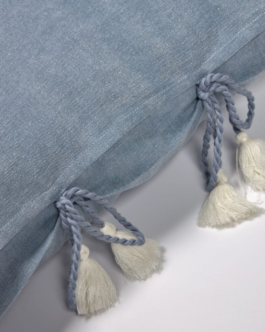 Varina 100% cotton cushion cover in blue 45 x 45 cm