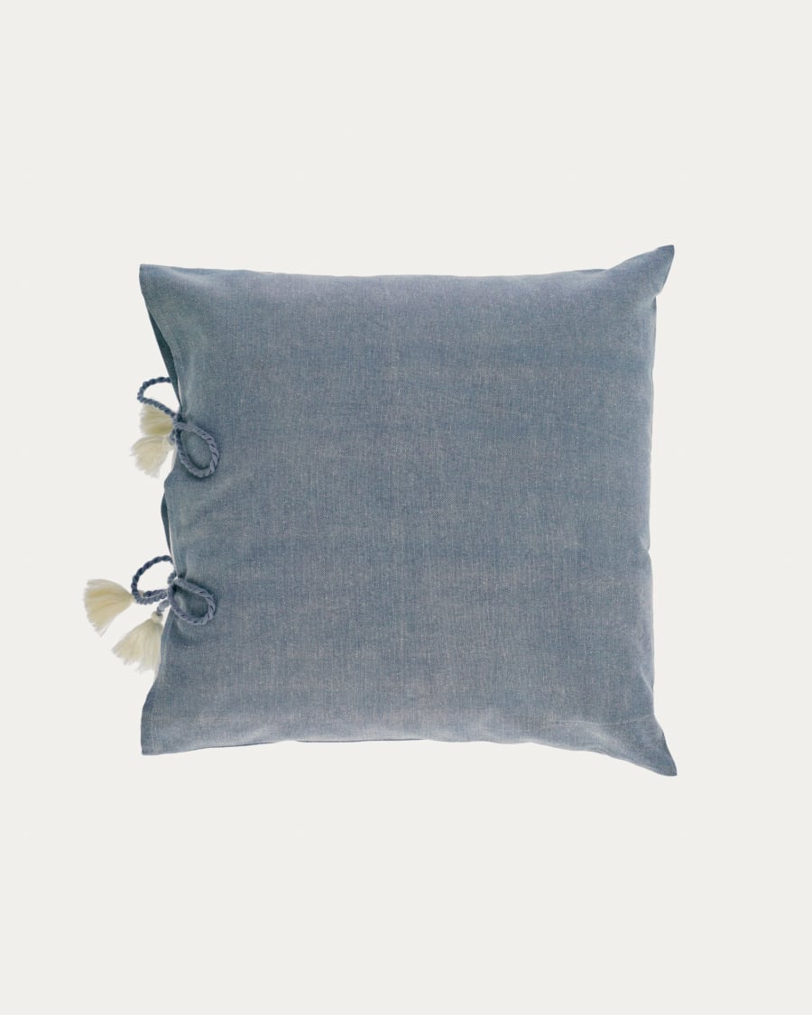 Varina 100% cotton cushion cover in blue 45 x 45 cm
