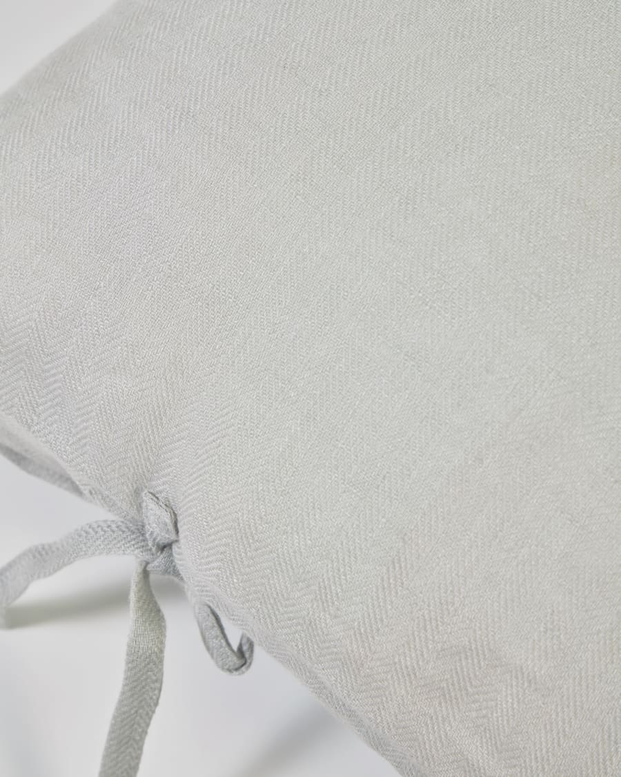 Tazu 100% linen cushion cover in light grey 45 x 45 cm