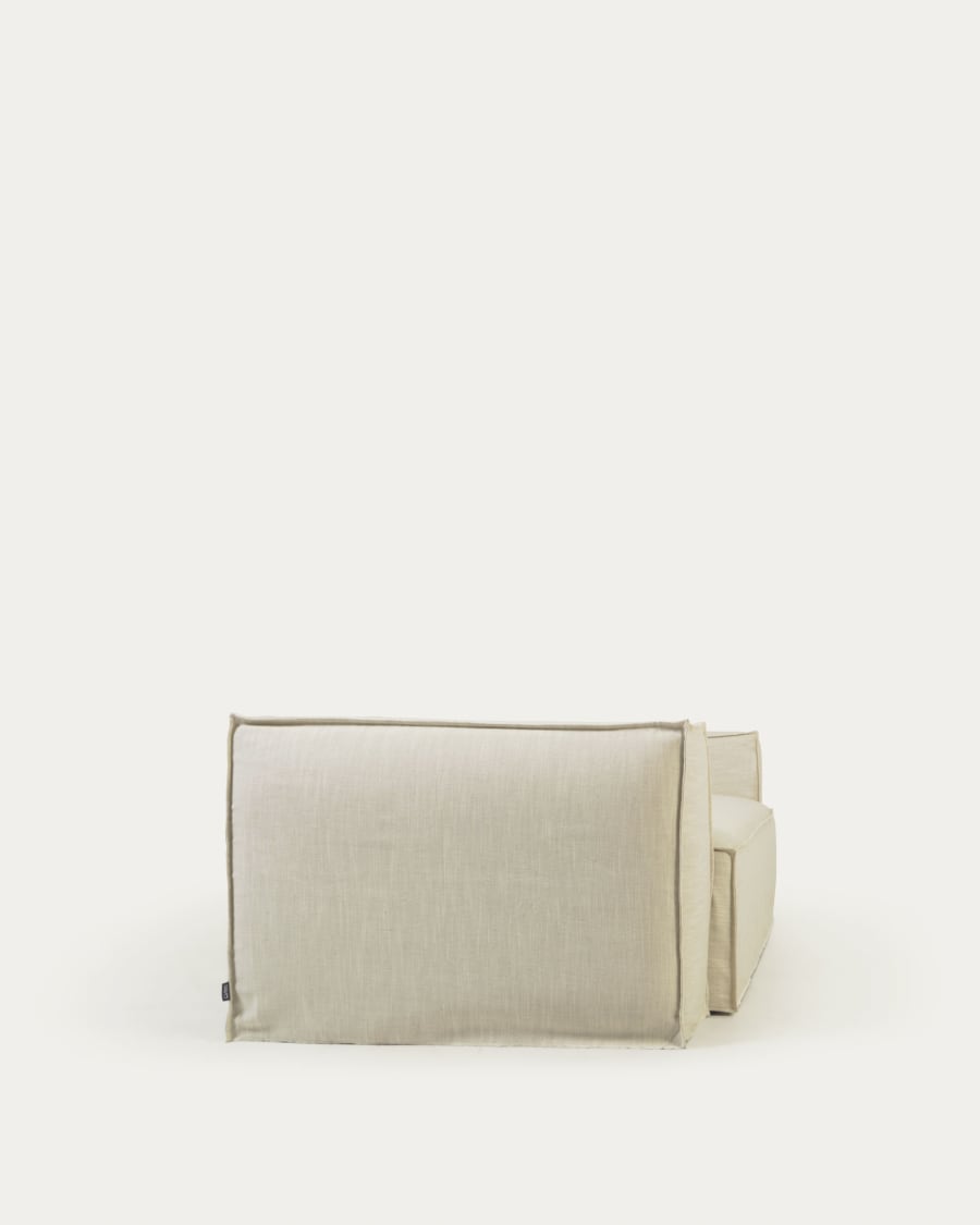 Καναπές Blok 2 θέσεων με αποσπώμενα καλύμματα σε λευκό λινό, 210 εκ