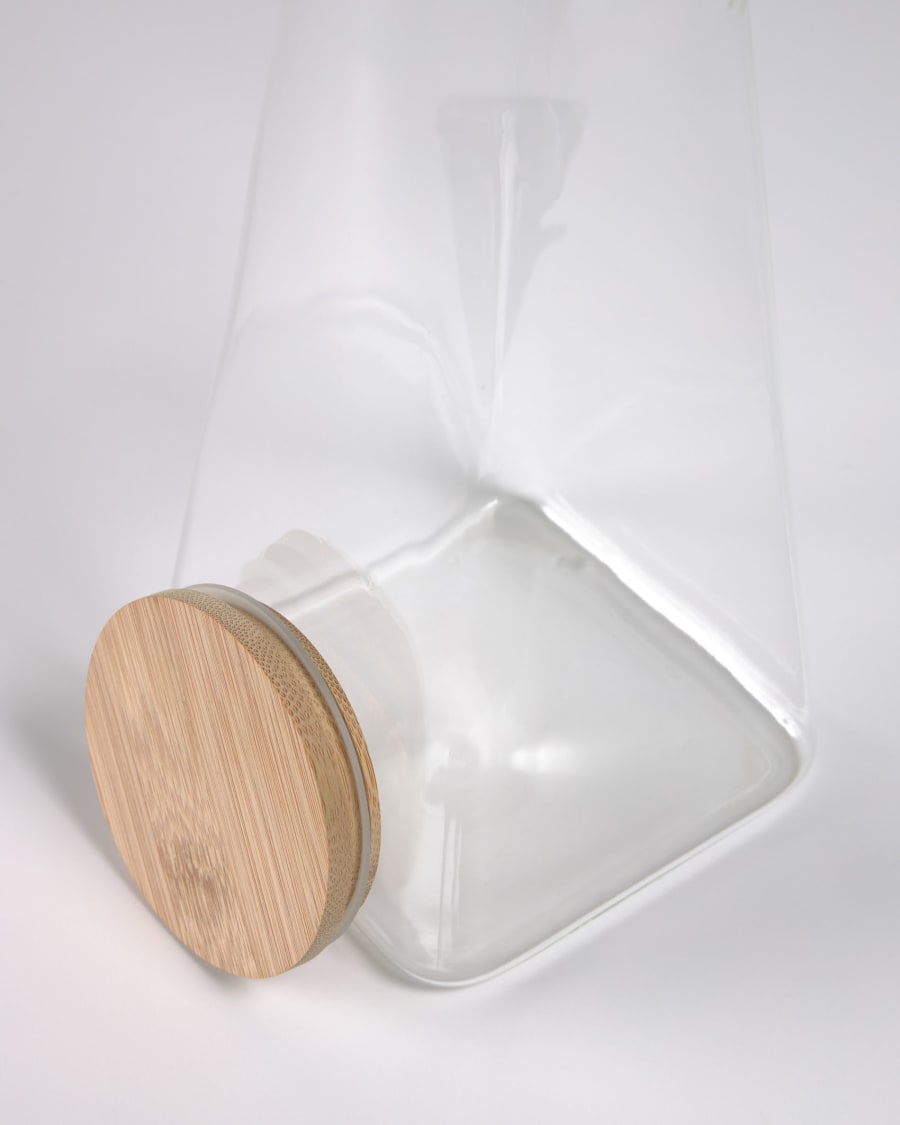 Large Adalis transparent glass jar