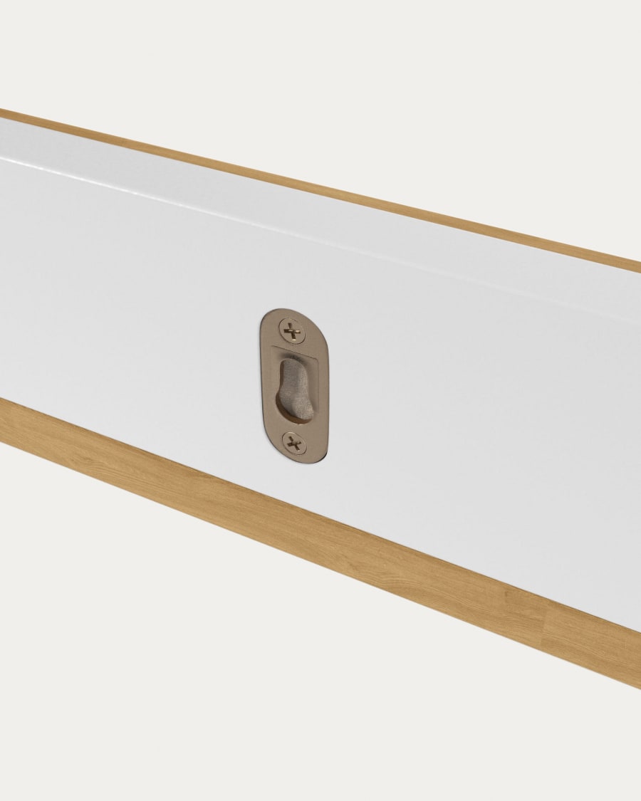 Abilen shelf in oak veneer and white lacquer 80 x 15 cm FSC 100%