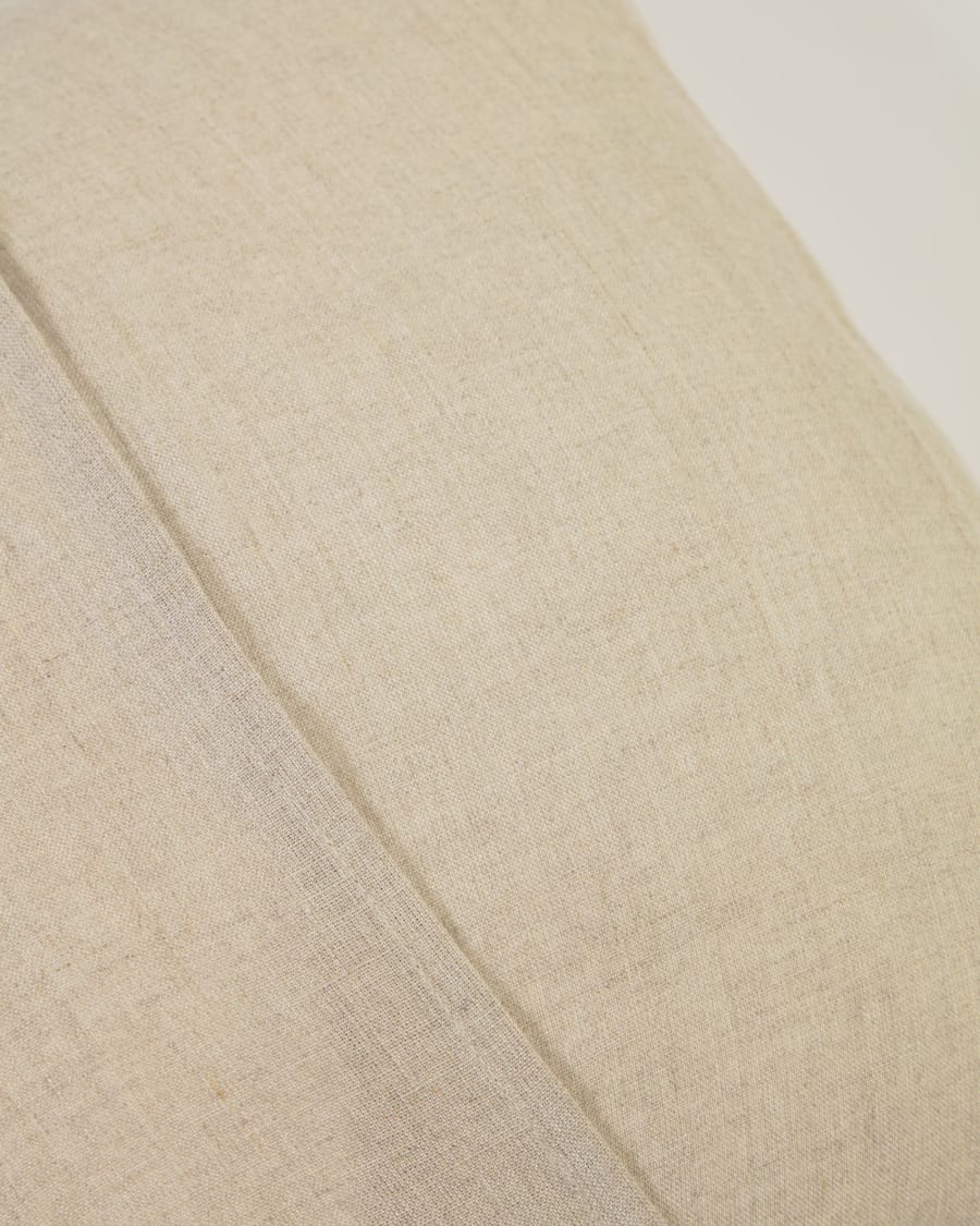 Elea 100% linen cushion cover in beige 45 x 45 cm