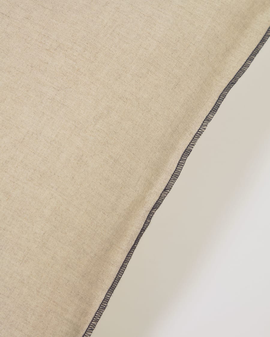 Elea 100% linen cushion cover in beige 45 x 45 cm