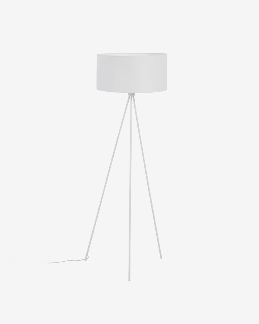 Ikia floor lamp in metal with white finish1