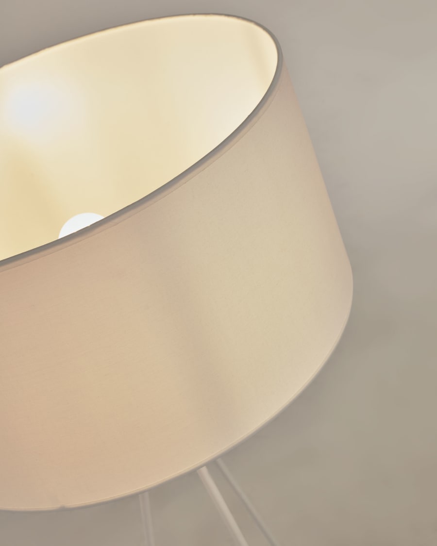 Ikia floor lamp in metal with white finish