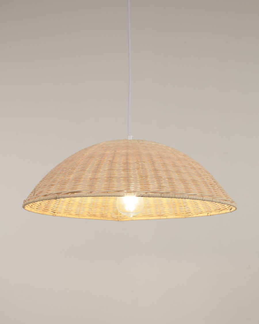 Deyarina rattan ceiling light with natural finish1