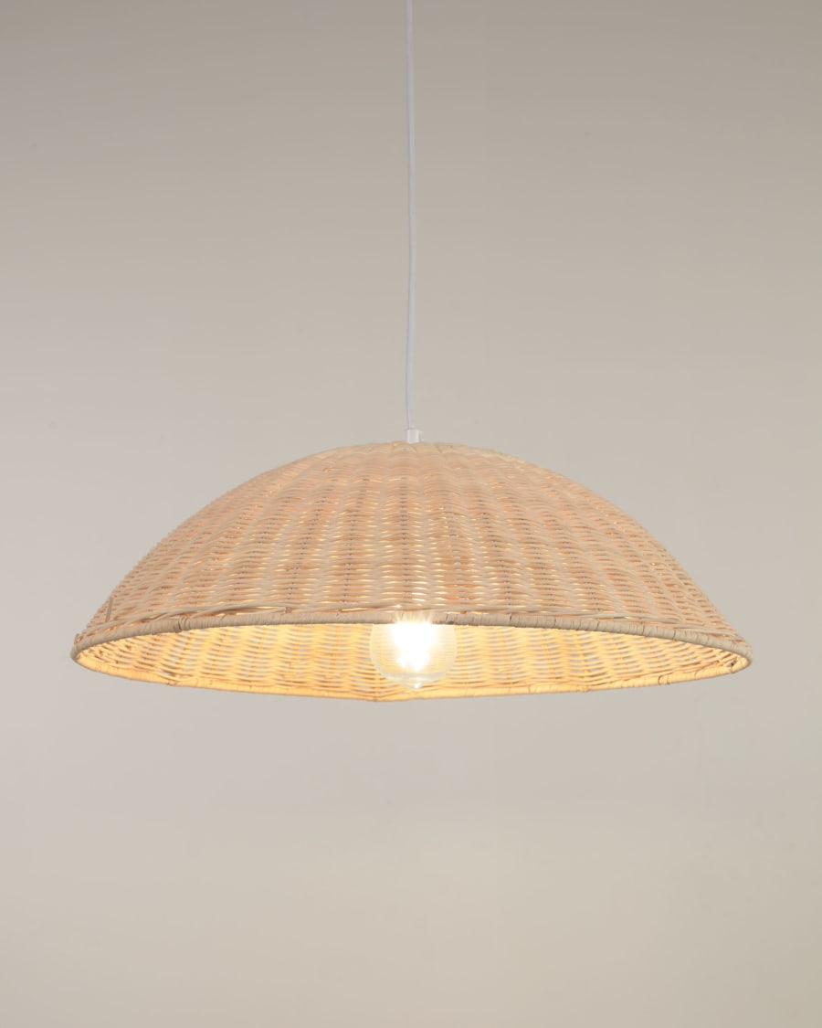 Deyarina rattan ceiling light with natural finish