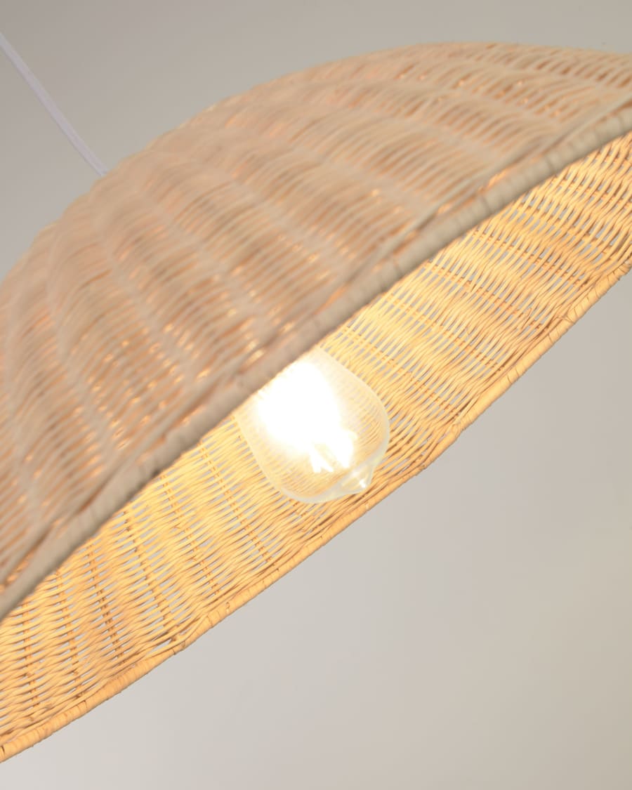 Deyarina rattan ceiling light with natural finish
