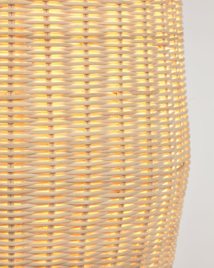 Kamaria large rattan table lamp with natural finish