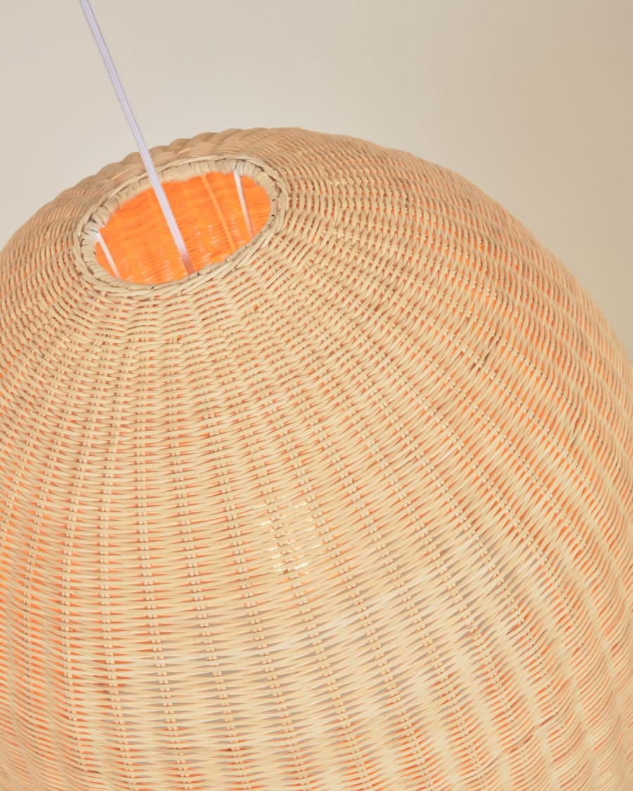 Druciana rattan ceiling light shade with natural finish Ø 60 cm