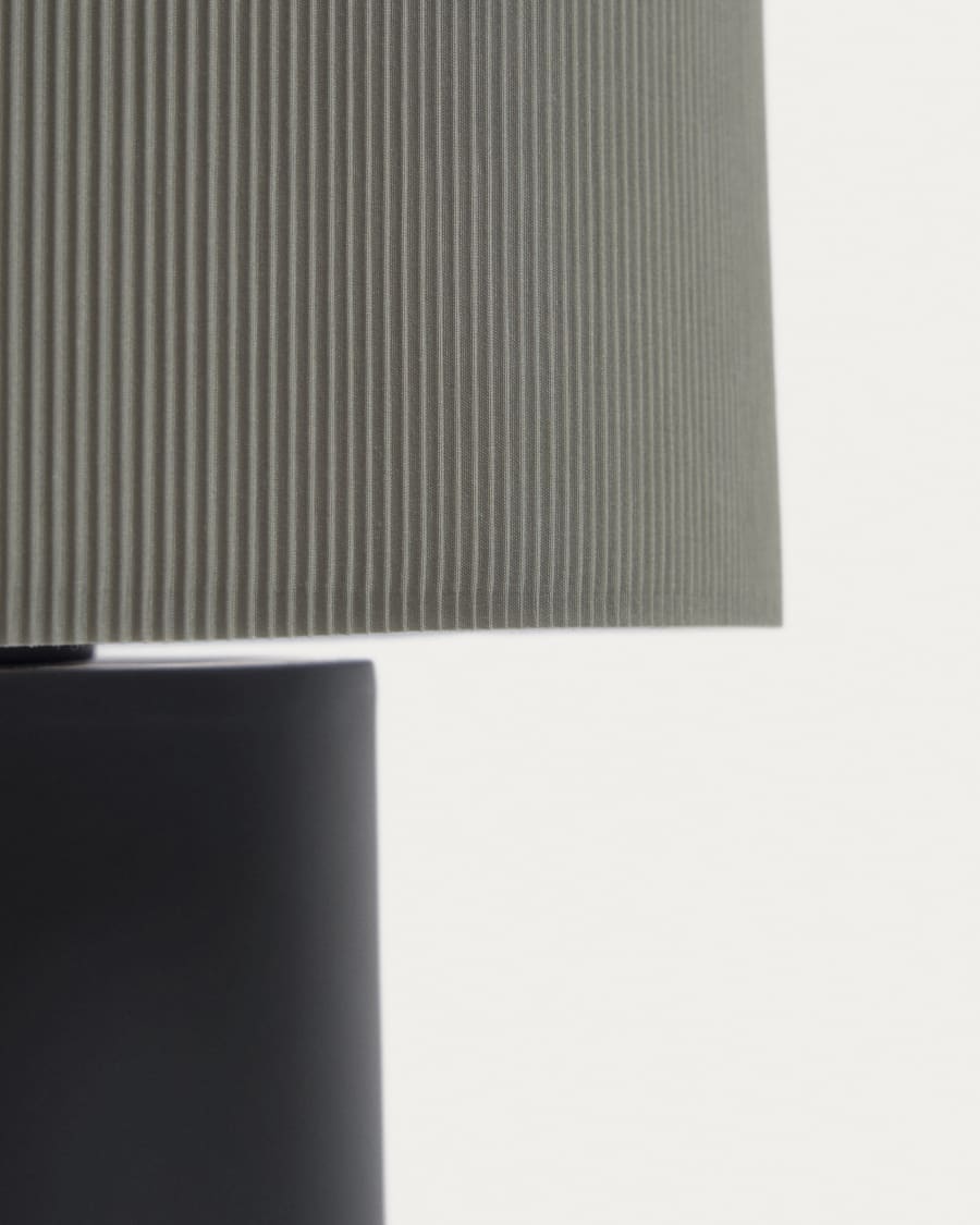 Domicina table lamp in metal with black and grey finish