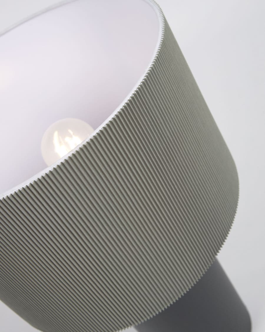 Domicina table lamp in metal with black and grey finish
