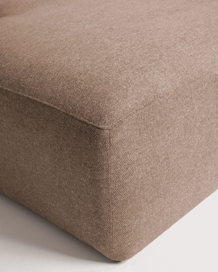 4-Sitzer-Sofa Blok mit rosa Chenille und Chaiselongue links 330 cm FSC Mix Credit