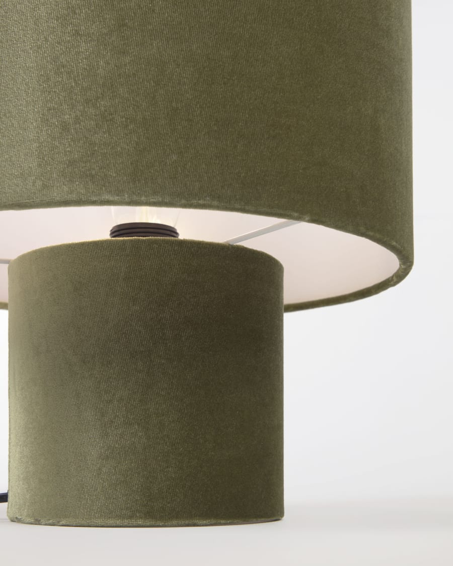 Eastend table lamp in green velvet