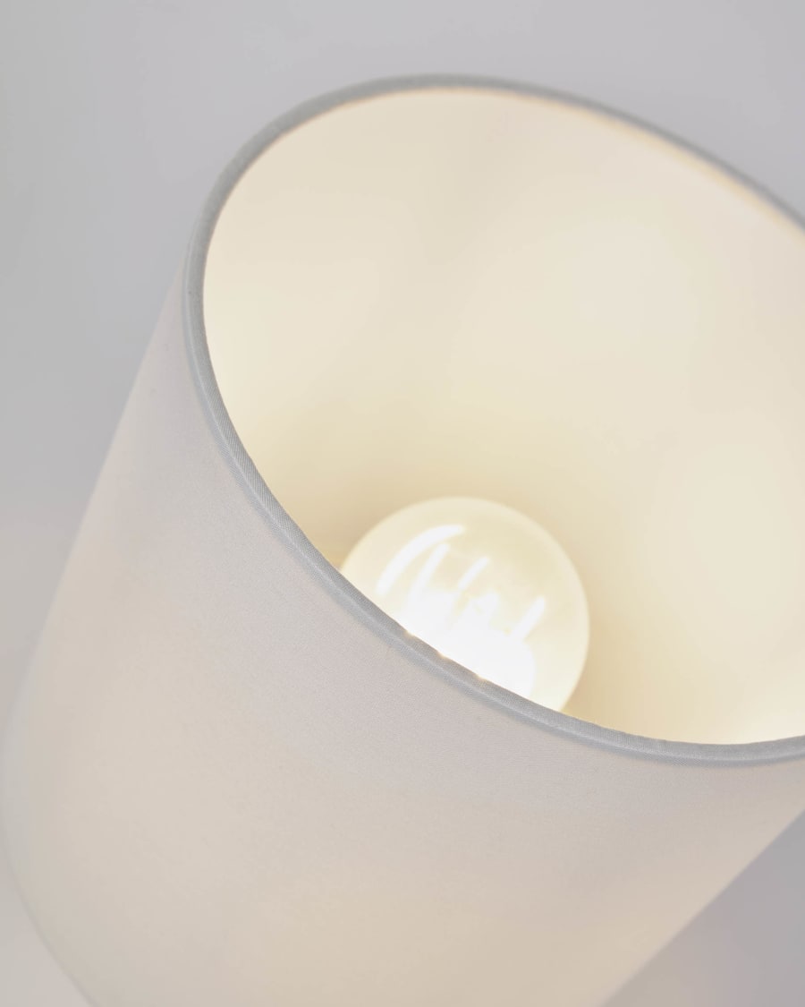 Eshe table lamp in ceramic with terracotta and white finish1