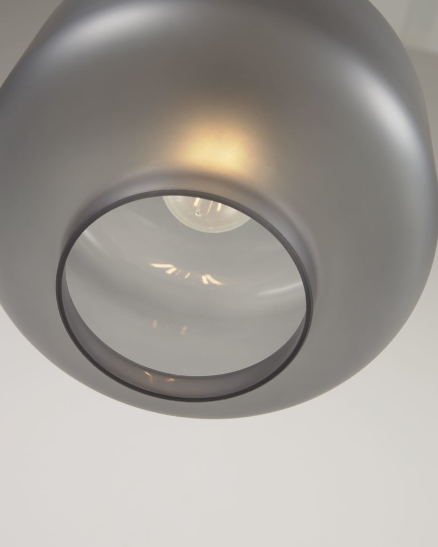 Cristabel ceiling light in grey glass