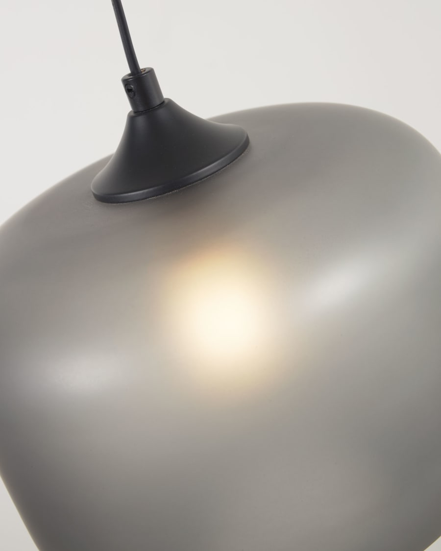 Cristabel ceiling light in grey glass