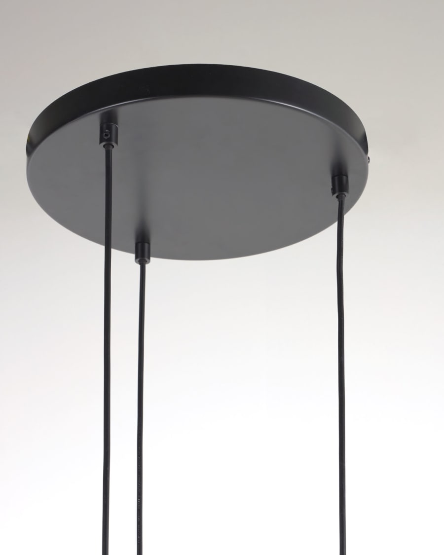 Φωτιστικό οροφής Flexa, μέταλλο σε μαύρο φινίρισμα