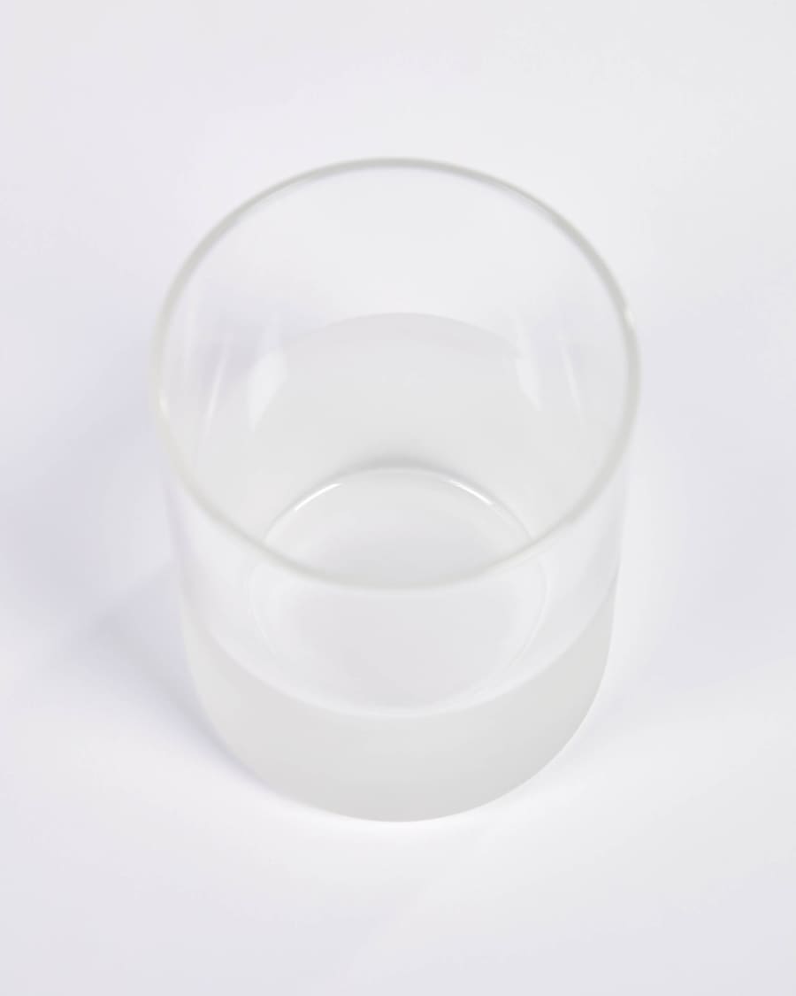 Lilli small transparent and white glass