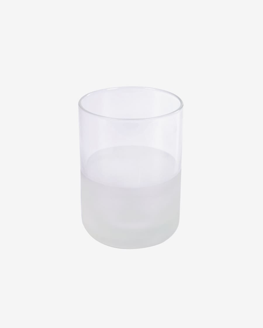 Lilli small transparent and white glass