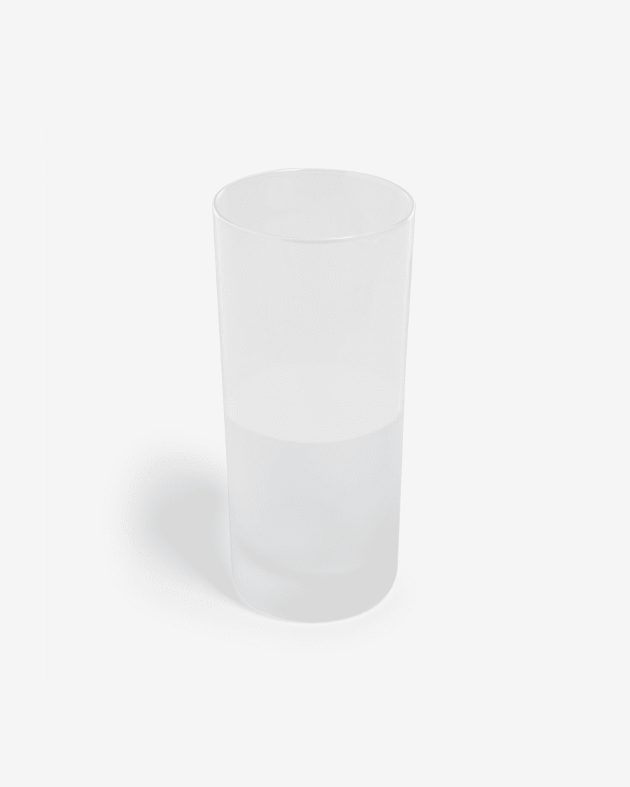 Lilli large transparent and white glass