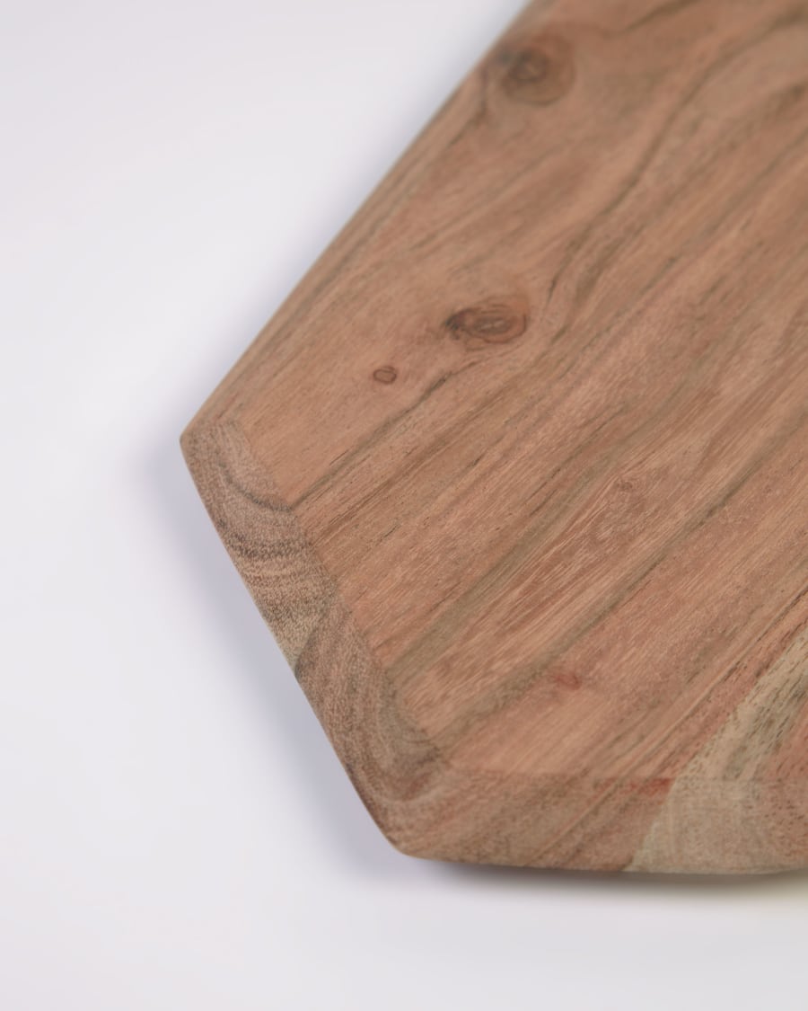 Romina heptagonal serving board in solid acacia wood
