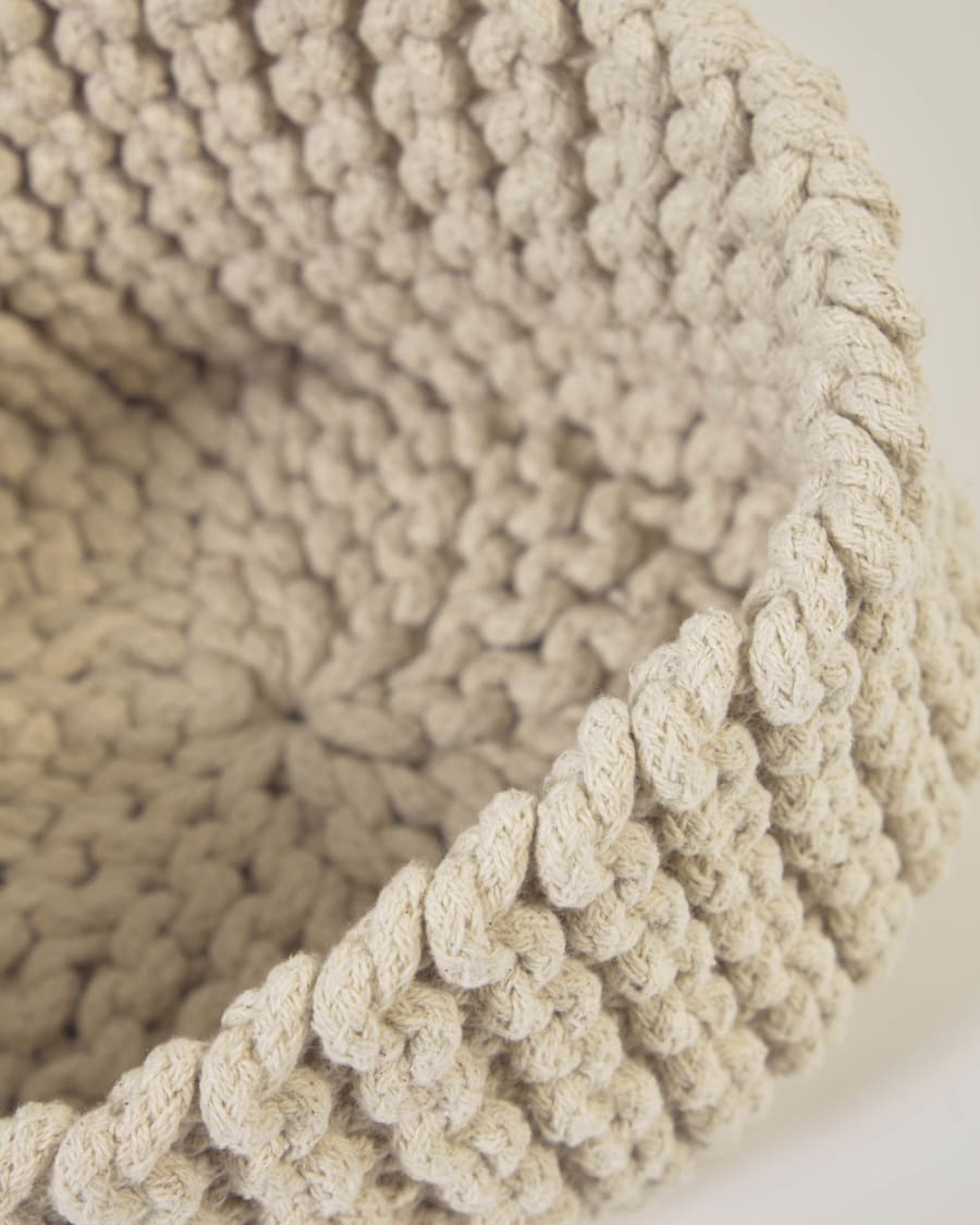 Σετ από 2 καλάθια Lucinna, 100% βαμβακερό, λευκό