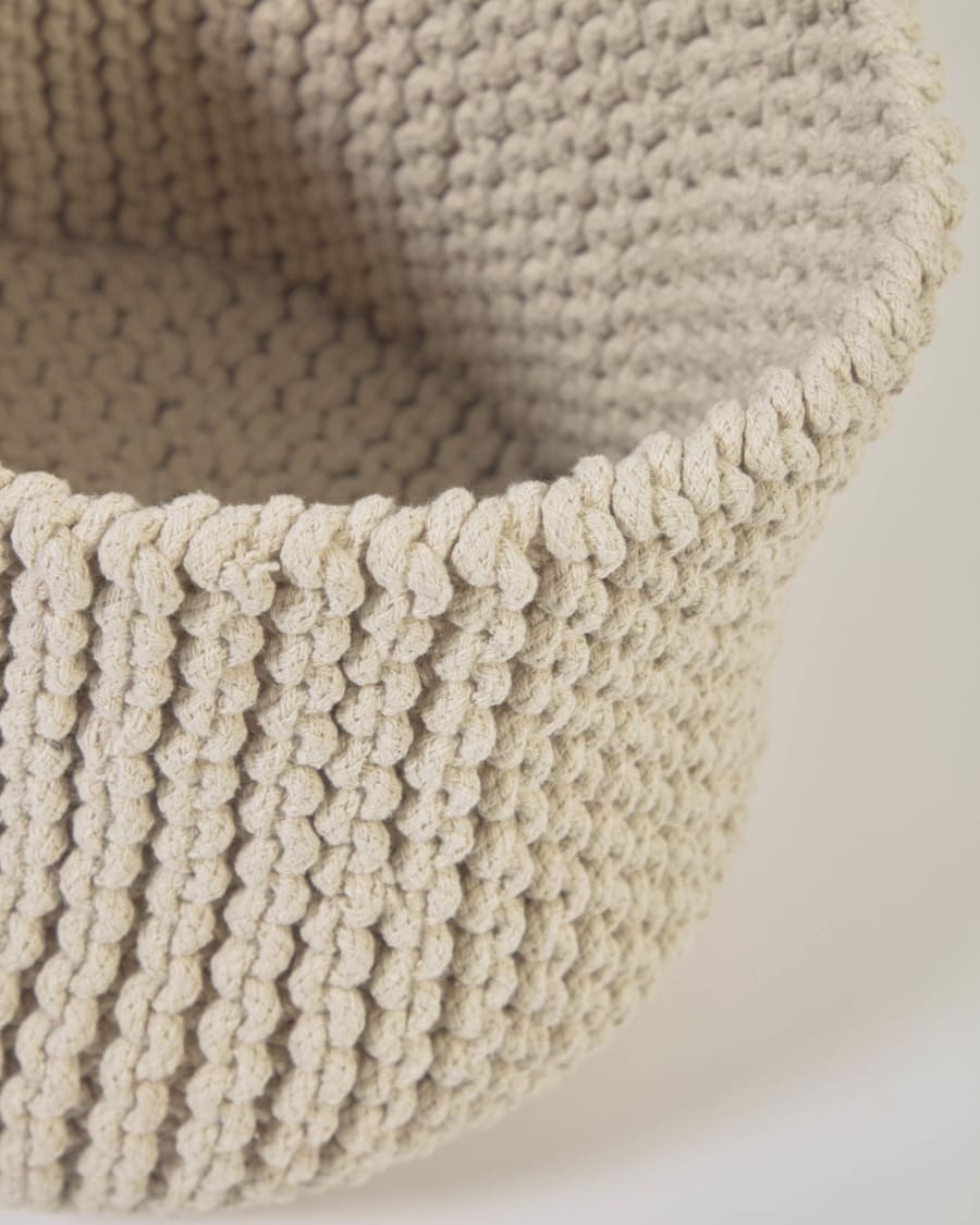 Σετ από 2 καλάθια Lucinna, 100% βαμβακερό, λευκό