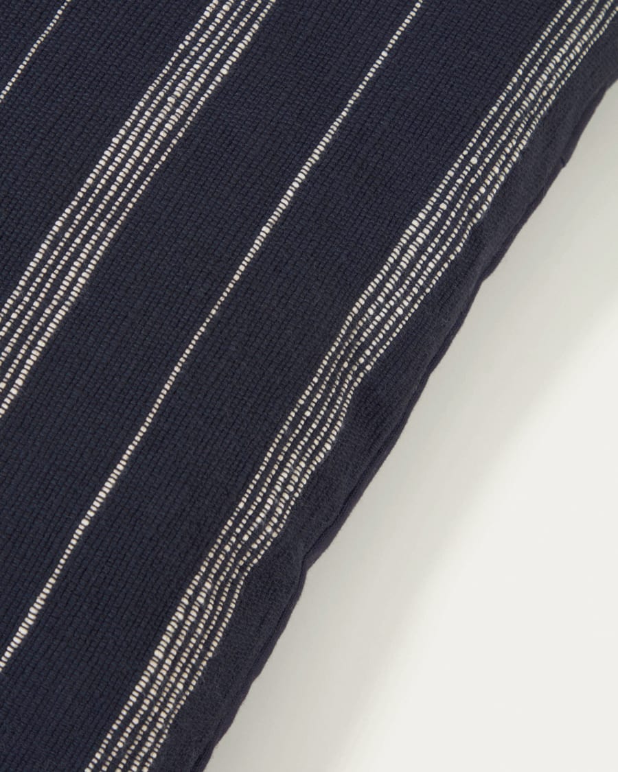 Adalgisa cotton cushion cover with black and white stripes 45 x 45 cm